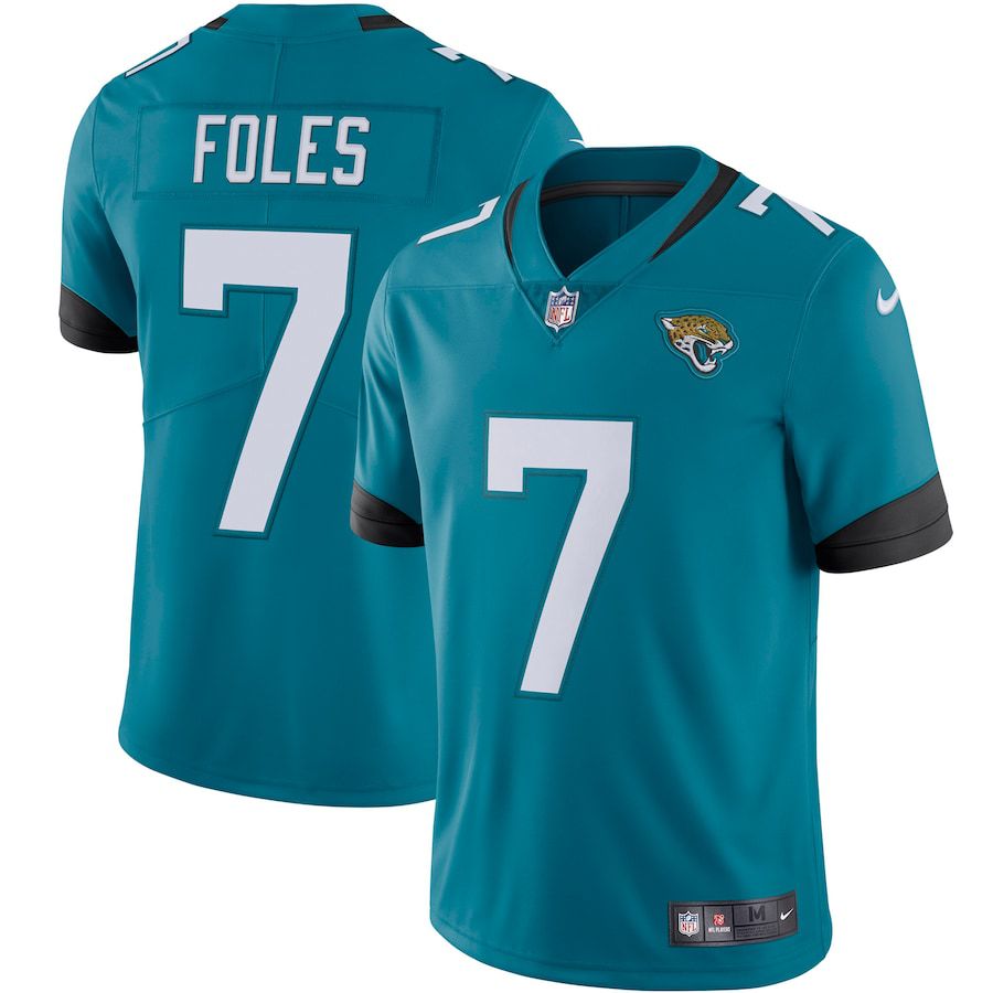 Men Jacksonville Jaguars #7 Nick Foles Nike Green Vapor Limited NFL Jersey